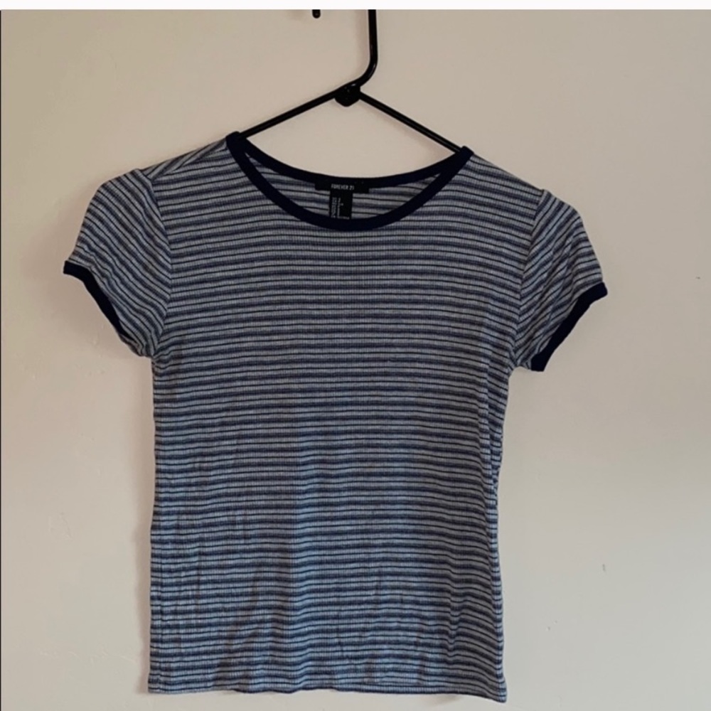 striped crop top - forever 21